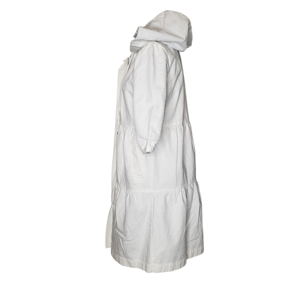 Anthropologie Tulle Tiered Short Sleeve Floral Lined Hooded Jacket Size Small - Picture 2 of 9